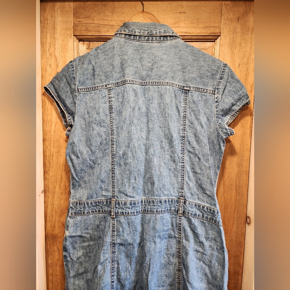Vintage Y2K Faded Glory Denim Button-Down Dress - Picture 7 of 7